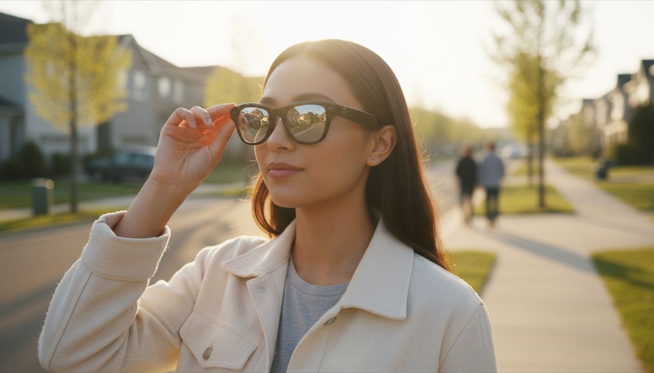 Person wearing VisionWear glasses